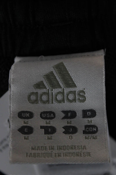 Adidas Mens Windbreaker Pants Black Striped Polyester Sports Size M