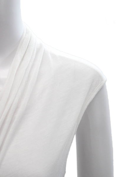 Helmut Helmut Lang Women Sleeveless White Tunic Cotton Blend Size M