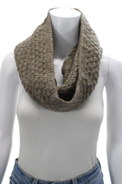 Portolano Womens Wool Blend Knitted Neck Scarf Brown Size 15"X15"