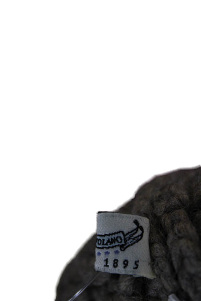 Portolano Womens Wool Blend Knitted Neck Scarf Brown Size 15"X15"