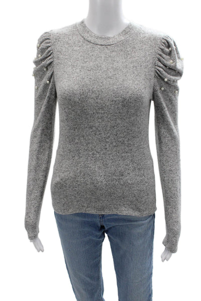 Zara Unisex Gray Pullover Crewneck Long Sleeve Viscose Blend Size S