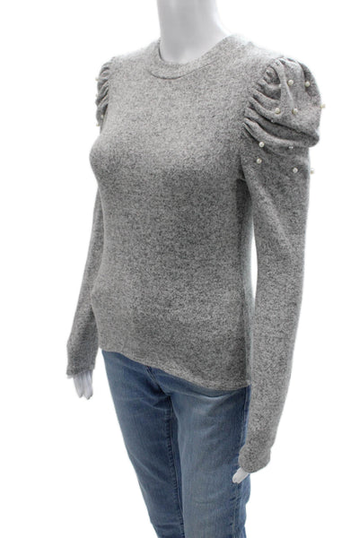 Zara Unisex Gray Pullover Crewneck Long Sleeve Viscose Blend Size S