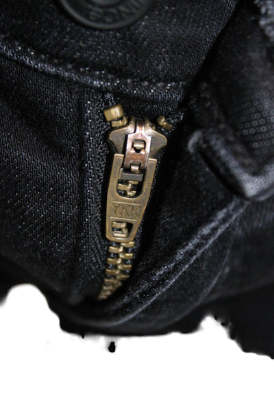 Vince Womens Black Skinny Tapered 90s Jeans High Rise Cotton Blend Size 28