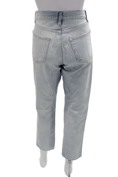 Frame Womens Light Blue Cropped Boyfriend Jeans High Rise Size 28