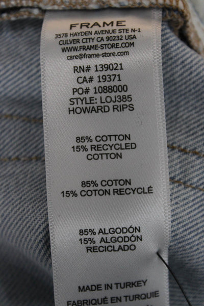 Frame Womens Light Blue Cropped Boyfriend Jeans High Rise Size 28