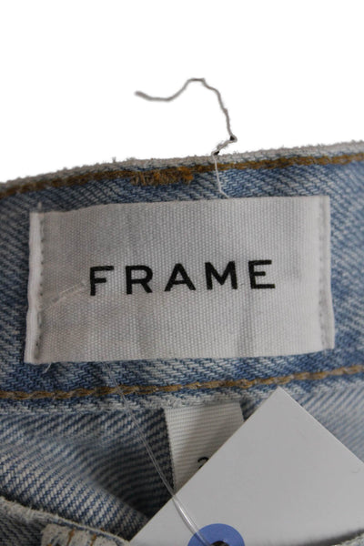 Frame Womens Light Blue Cropped Boyfriend Jeans High Rise Size 28