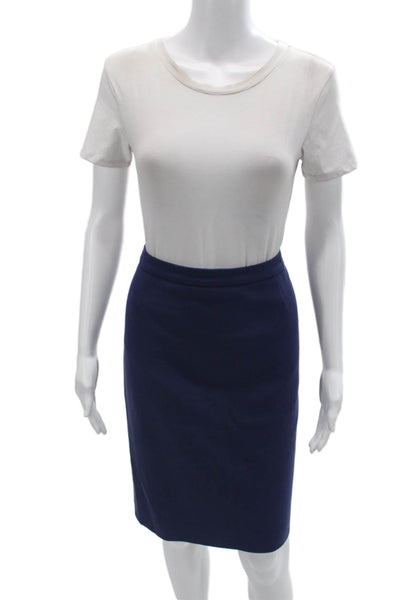 Boss Hugo Boss Women Dark Blue Straight Pencil Skirt Size 6