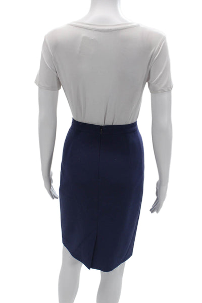 Boss Hugo Boss Women Dark Blue Straight Pencil Skirt Size 6