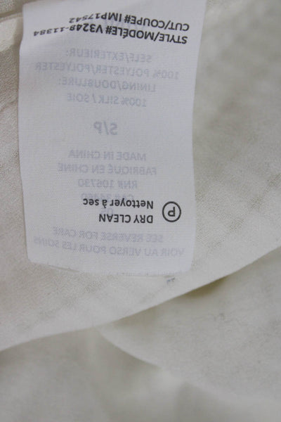 Vince Women White Silk Sleeveless Crew Neck Basic Tank Designer Size S