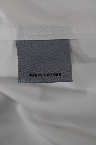 Hart Schaffner Marx Mens Point Collar White Dress Shirt Cotton Size XL