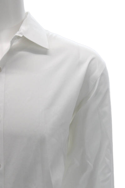Hart Schaffner Marx Mens Point Collar White Cotton Dress Shirt Size XL