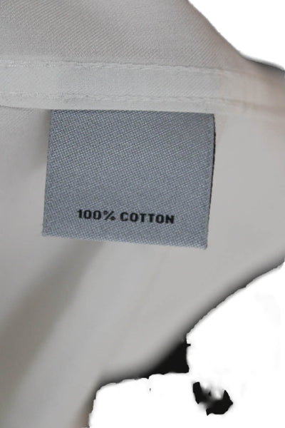 Hart Schaffner Marx Mens Point Collar White Cotton Dress Shirt Size XL