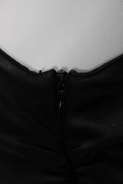 Zara Womens Tank Dress High Neck Sleeveless Knee Length Black Polyester Size XS