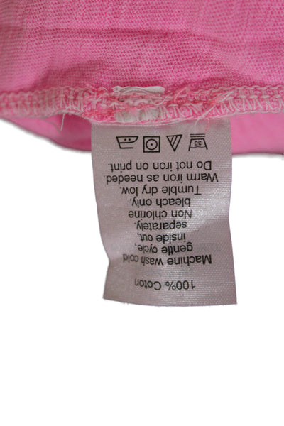 J Crew Womens Basic V-Neck Pink Cotton Short Sleeve T-Shirt Size M