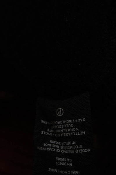 Theory Unisex Black Cashmere Sleeveless Crew Neck Pullover Sweater Size S