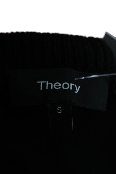 Theory Unisex Black Cashmere Sleeveless Crew Neck Pullover Sweater Size S