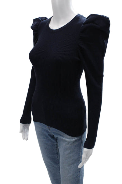 Lea & Viola Unisex Pullover Sweater Dark Blue Long Sleeve Round Neck Size S