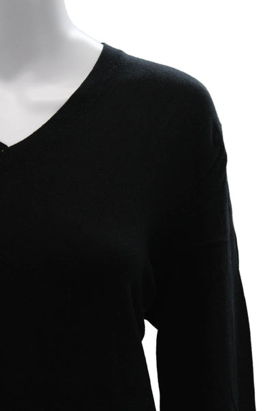 Banana Republic Unisex Black Vneck Pullover Sweater Cashmere Blend Size L