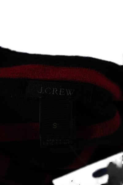 J Crew Unisex Cardigan Dark Blue V Neck Striped Long Sleeve Size S
