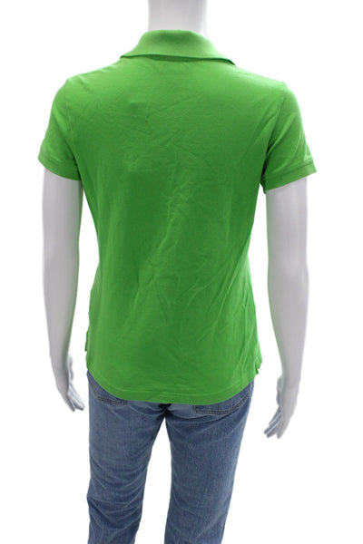 Lilly Pulitzer Women Collared Short Sleeve Polo Green Pima Cotton Size M