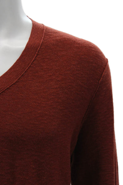 Banana Republic Mens Brown V-Neck 100% Cotton Pullover Size L
