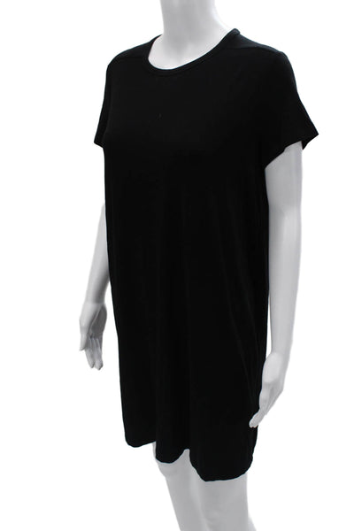 Eileen Fisher Women T-Shirt Dress Black Short Sleeve Size S