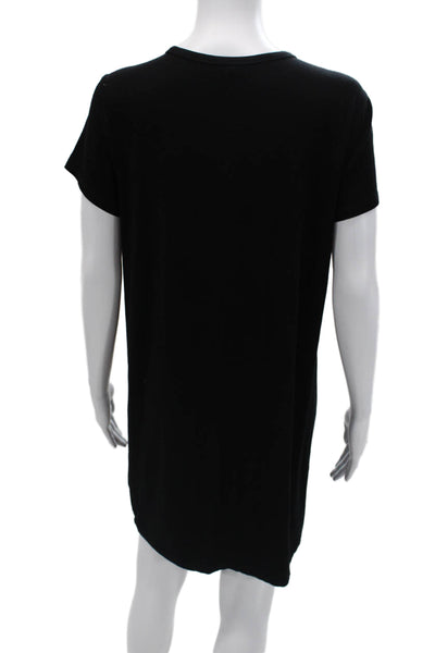 Eileen Fisher Women T-Shirt Dress Black Short Sleeve Size S