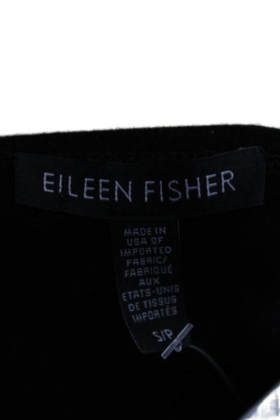 Eileen Fisher Women T-Shirt Dress Black Short Sleeve Size S