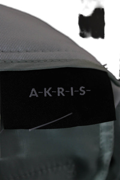 Akris Unisex Bermuda Chino Shorts Light Blue 98% Cotton 2% Elastane Size 12