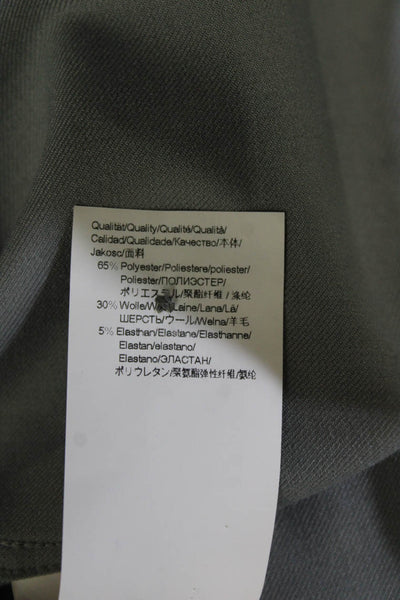 Boss Hugo Boss Mens Point Collar Button-Up Coat Gray Size 2XL