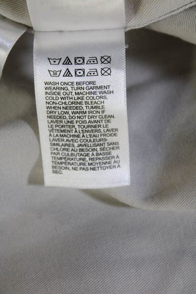 Lucky Brand Mens Cotton Short Sleeve Collared Button-Down Shirt Gray Size 2XL