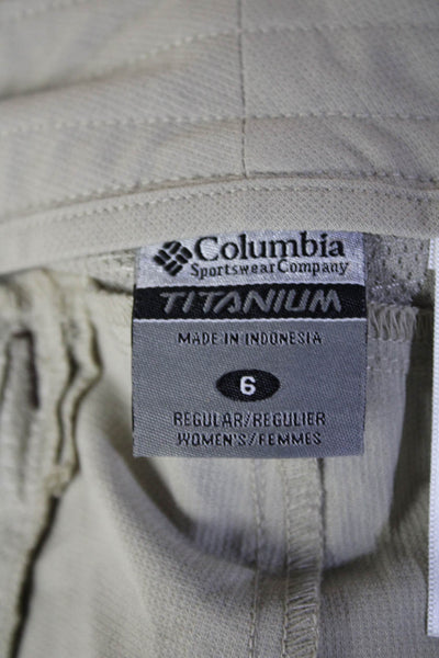 Columbia Sportswear Unisex Cargo Pants Beige Polyester Size 6