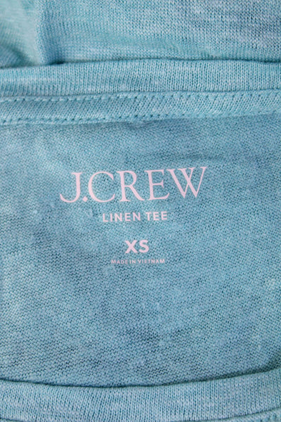 J Crew Women Basic Light Blue Round Neck Short Sleeve T-Shirt Size XS