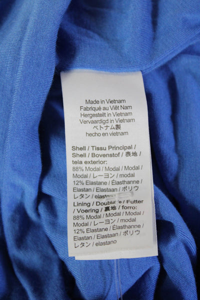 J Crew Women Jersey Tank Blue Round Neck Modal Elastane Size XS