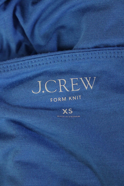 J Crew Women Jersey Tank Blue Round Neck Modal Elastane Size XS