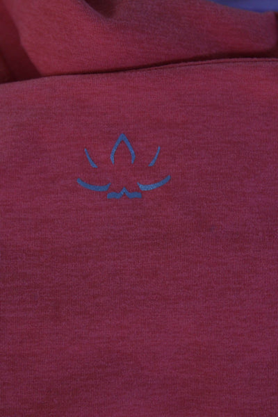 Beyond Yoga Womens V Neck Sports Bra Red Size Extra Small