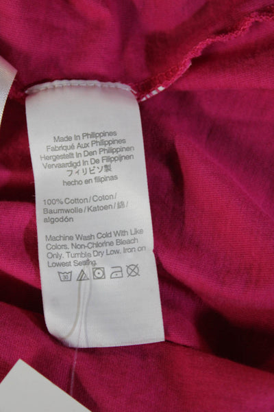 J Crew Womens Basic Mock Neck Long Sleeve Top Pink 97% Viscose Size S