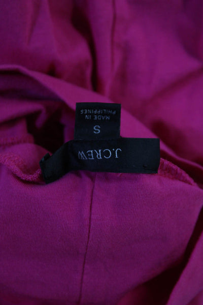 J Crew Womens Basic Mock Neck Long Sleeve Top Pink 97% Viscose Size S