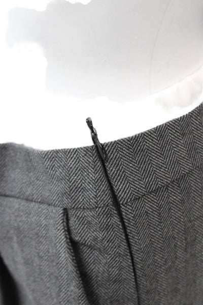 Zara Unisex Jogger Dress Pants Dark Gray Herringbone Drawstring Size XS