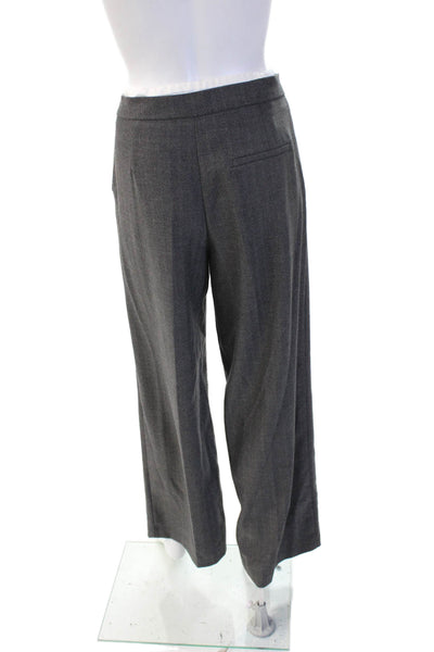 Zara Unisex Jogger Dress Pants Dark Gray Herringbone Drawstring Size XS