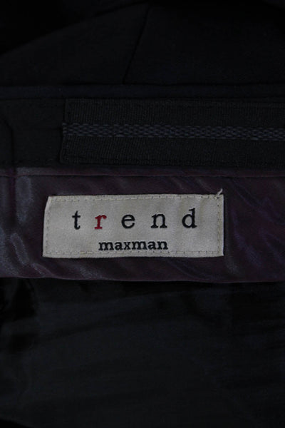 Trend Maxman Mens Ankle Dress Pants Dark Blue Polyester Button Size 31