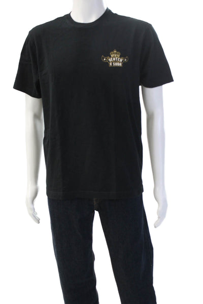 Scotch & Soda Mens Black Graphic T-Shirt Cotton Short Sleeve Size M