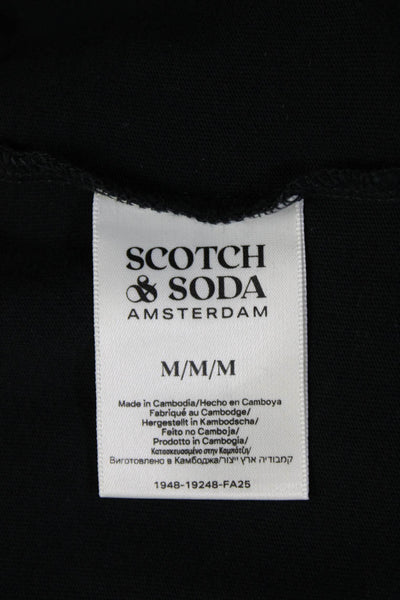 Scotch & Soda Mens Black Graphic T-Shirt Cotton Short Sleeve Size M