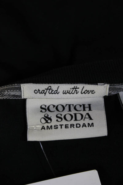 Scotch & Soda Mens Black Graphic T-Shirt Cotton Short Sleeve Size M