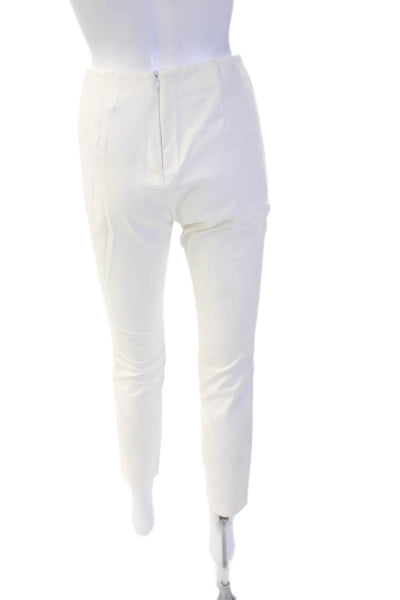 Rag & Bone Women Ankle Dress Pants White Zip Cotton Elastane Size 2