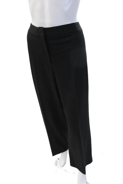 Lafayette 148 New York Womens Dress Pants Black Wool Blend 32 Inseam Size 12