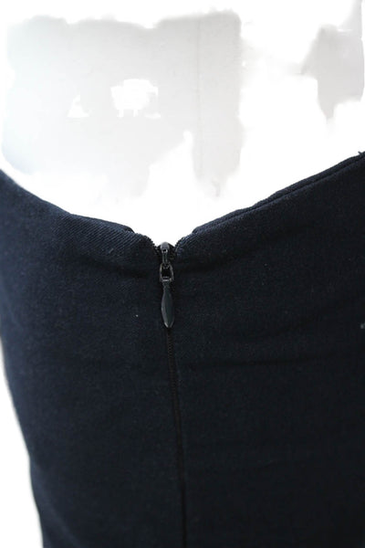 Joseph Womens Cropped Ankle Black Pants Virgin Wool Zip Size 36