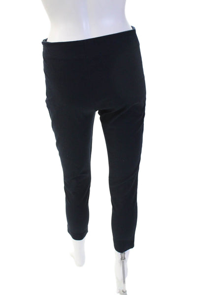 Joseph Womens Cropped Ankle Black Pants Virgin Wool Zip Size 36