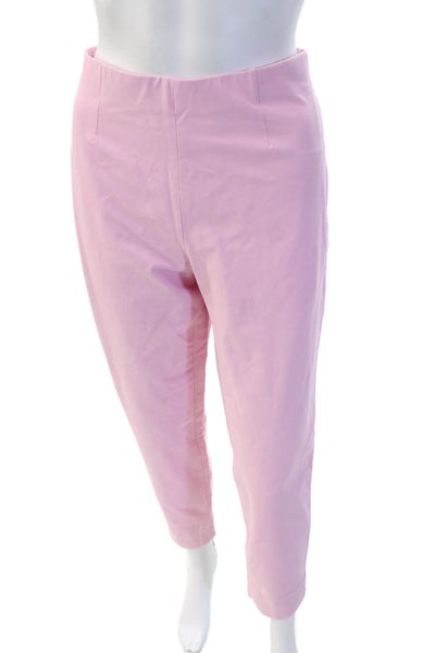 Seductive Women Ankle Cropped Pants Pink Cotton Blend Size 42