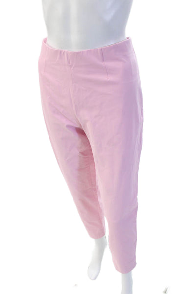 Seductive Women Ankle Cropped Pants Pink Cotton Blend Size 42